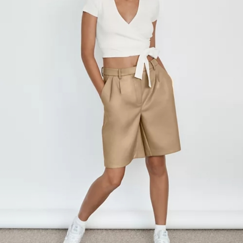 NWT faux leather shorts - Picture 5 of 5